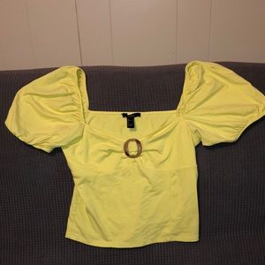 Forever 21 Yellow Crop Top